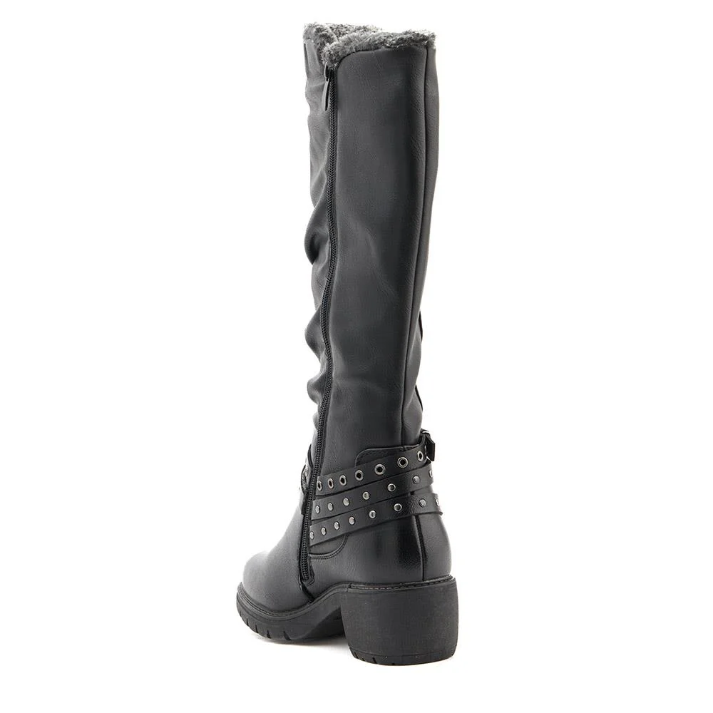 Long Slouch Boots - WK40009 / 326 268 - Black - Image 3
