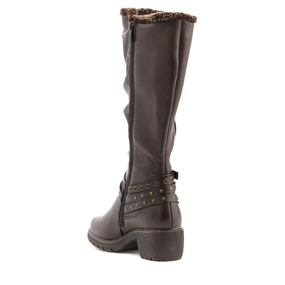 Long Slouch Boots - WK40009 / 326 268 - Brown - Image 3