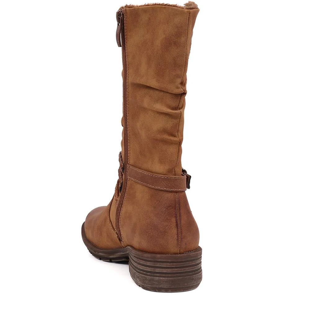 Long Slouch Boots - WOIL40017 / 326 038 - Tan - Image 4