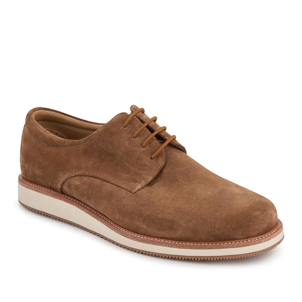 Longfield Wide Fit Leather Lace Up Shoes - LONGFIELD / 328 100 - Tan Suede