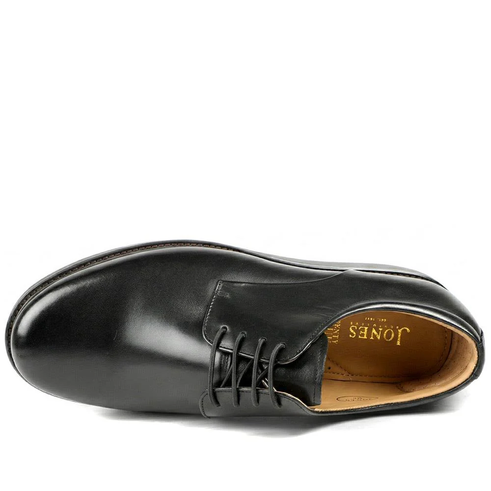 Longfield Wide Fit Leather Lace Up Shoes - LONGFIELD / 328 100 - Black - Image 4