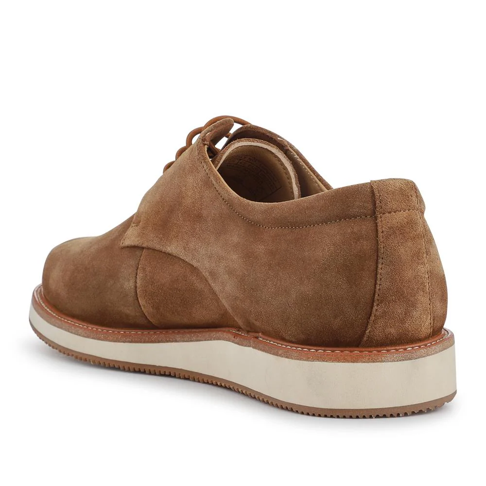Longfield Wide Fit Leather Lace Up Shoes - LONGFIELD / 328 100 - Tan Suede - Image 3