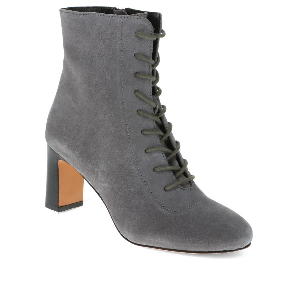 Lorah Leather Lace-Up Boots - LORAH / 324 248 - Grey