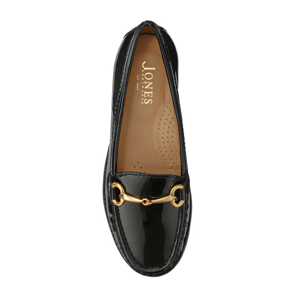 Lorella Leather Heeled Loafers - LORELLA / 327 456 - Black Patent - Image 4