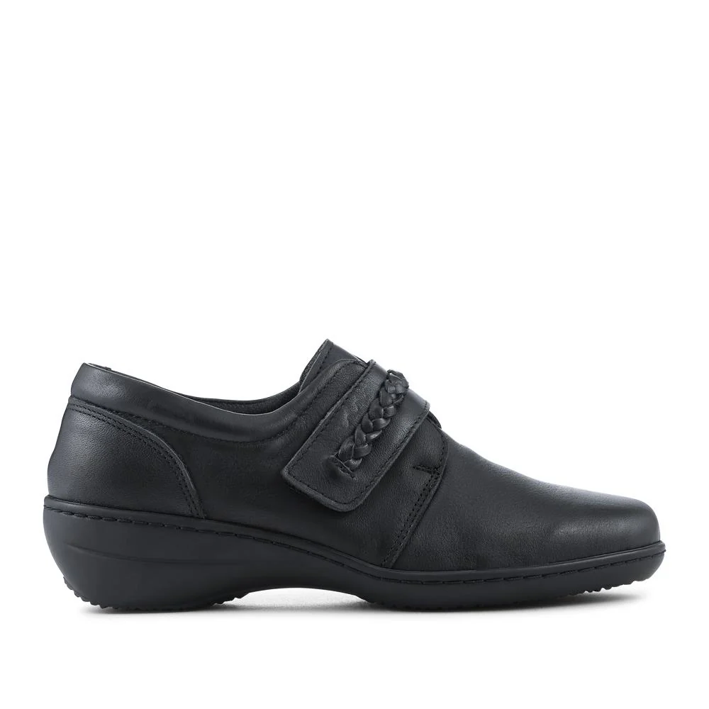 Loretta Leather Adjustable Fit Monk Shoes - HAK42019 / 328 600 - Black - Image 2
