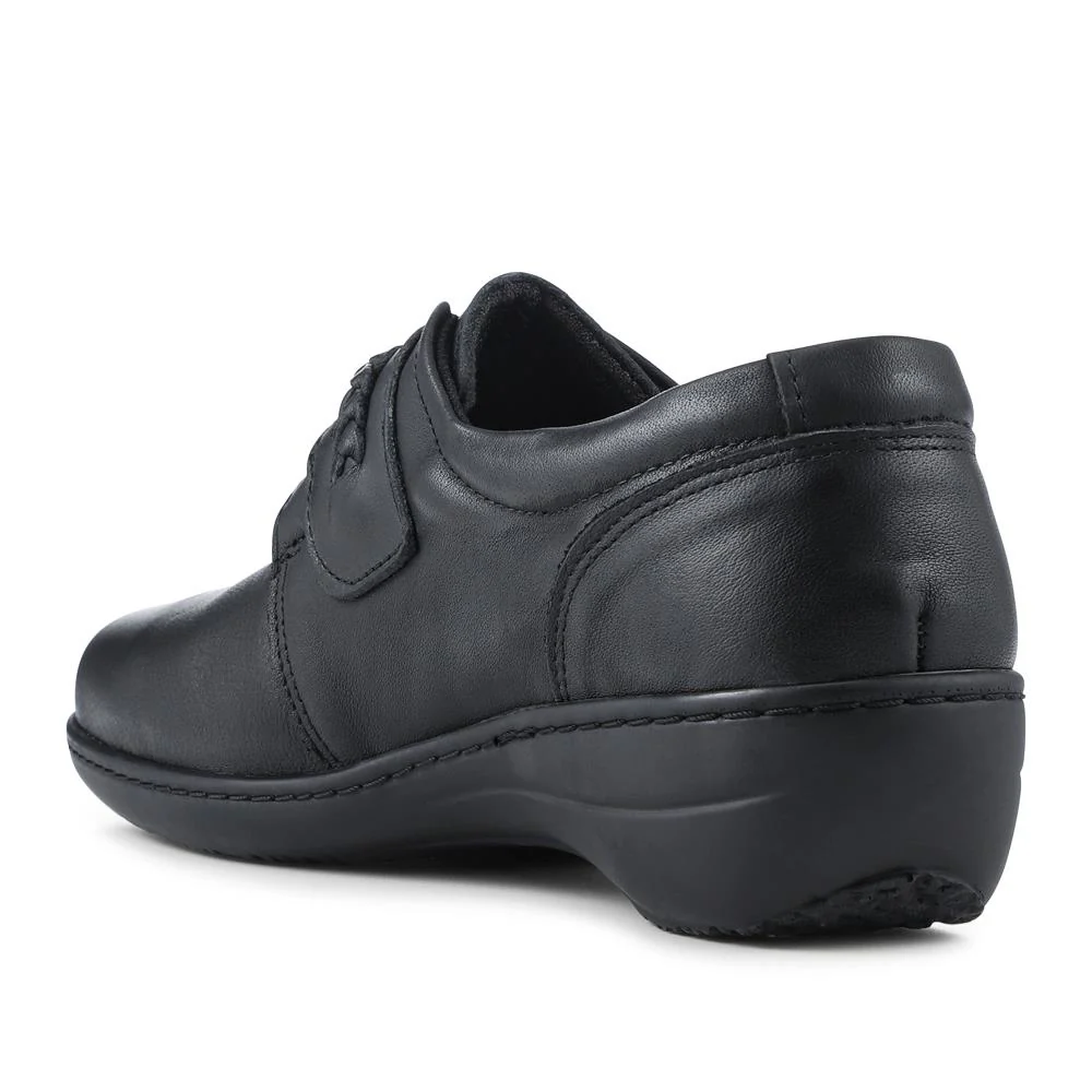 Loretta Leather Adjustable Fit Monk Shoes - HAK42019 / 328 600 - Black - Image 3