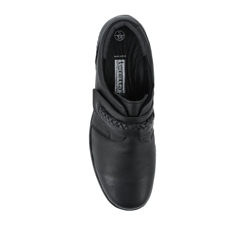 Loretta Leather Adjustable Fit Monk Shoes - HAK42019 / 328 600 - Black - Image 4