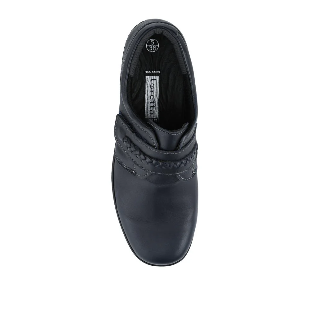 Loretta Leather Adjustable Fit Monk Shoes - HAK42019 / 328 600 - Navy - Image 4