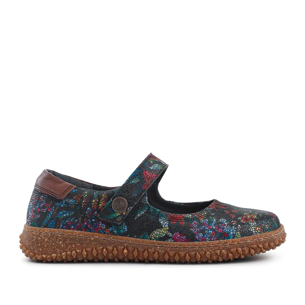 Loretta Leather Mary Janes - HAK42010 / 328 514 - Black Floral - Image 2