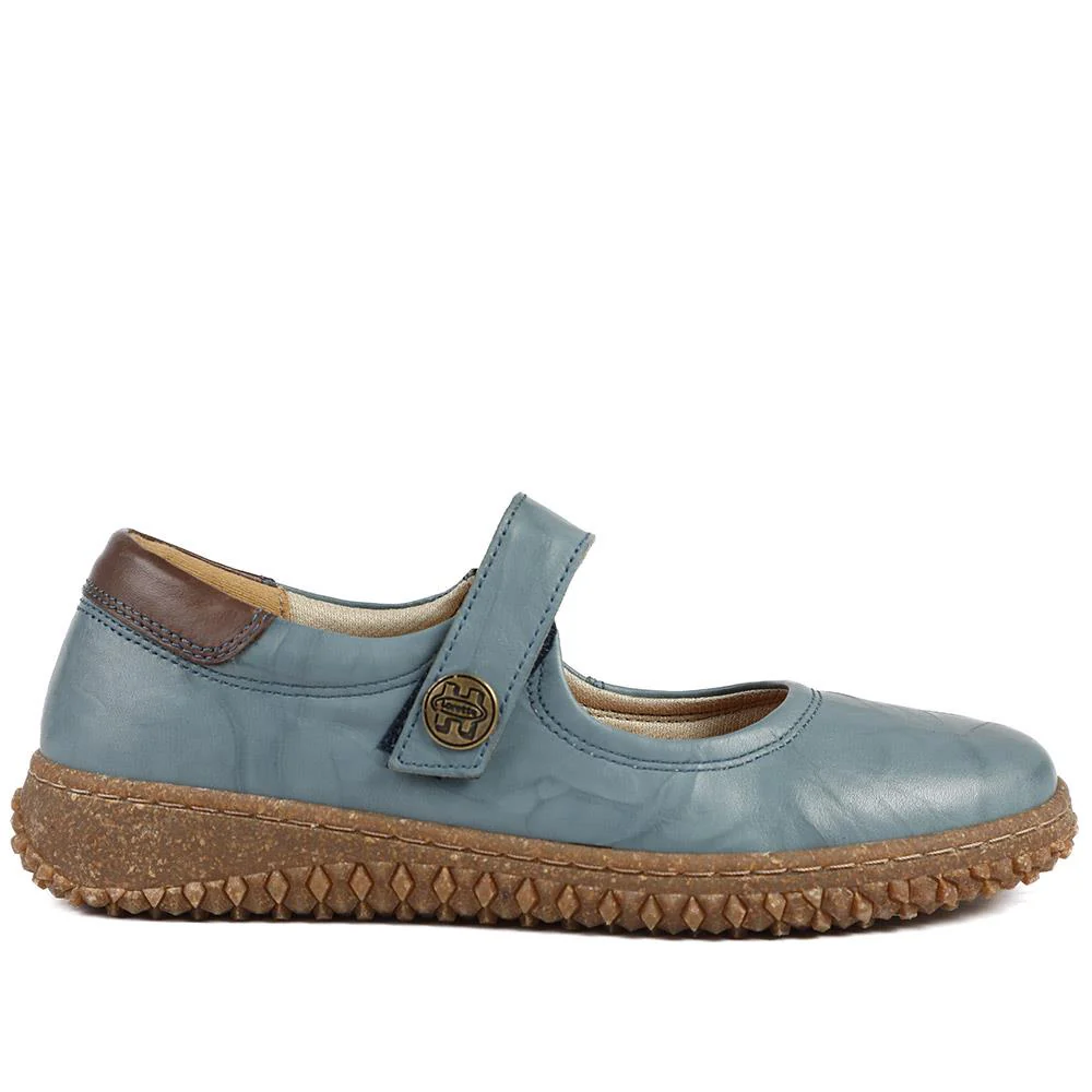 Loretta Leather Mary Janes - HAK42010 / 328 514 - Denim - Image 3