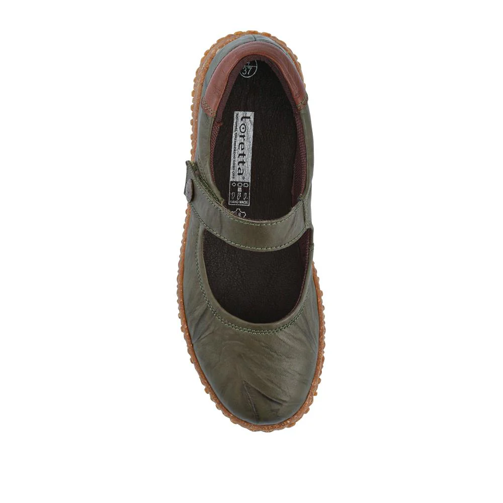 Loretta Leather Mary Janes - HAK42010 / 328 514 - Khaki - Image 4