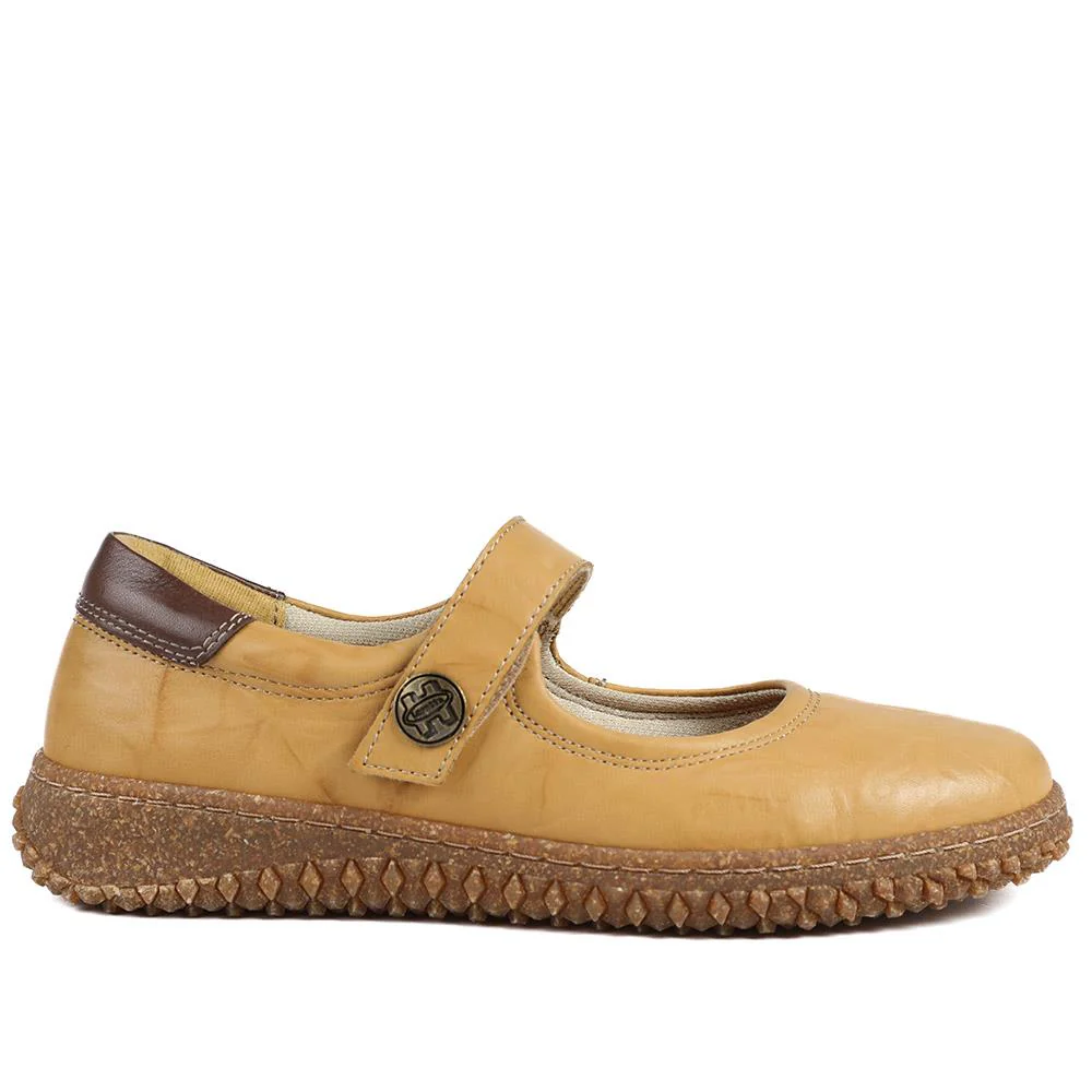Loretta Leather Mary Janes - HAK42010 / 328 514 - Mustard - Image 3