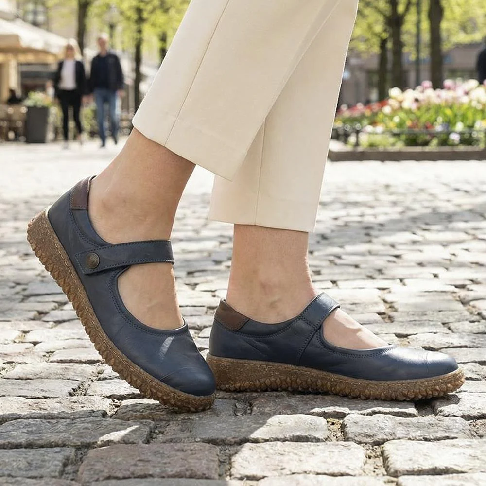 Loretta Leather Mary Janes - HAK42010 / 328 514 - Navy - Image 2
