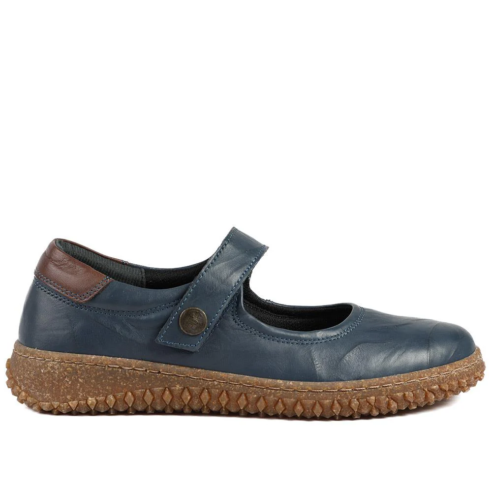 Loretta Leather Mary Janes - HAK42010 / 328 514 - Navy - Image 3
