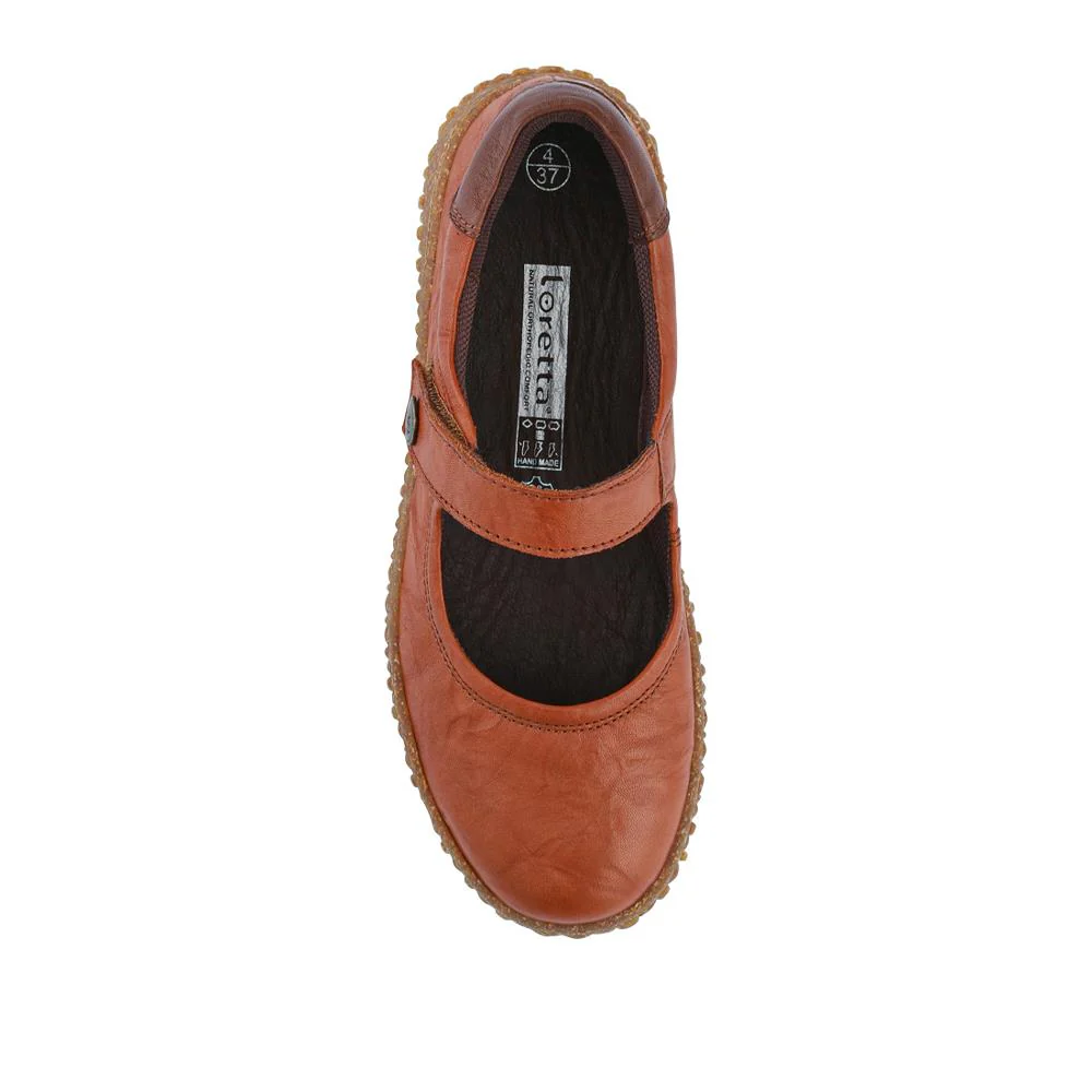 Loretta Leather Mary Janes - HAK42010 / 328 514 - Tan - Image 4