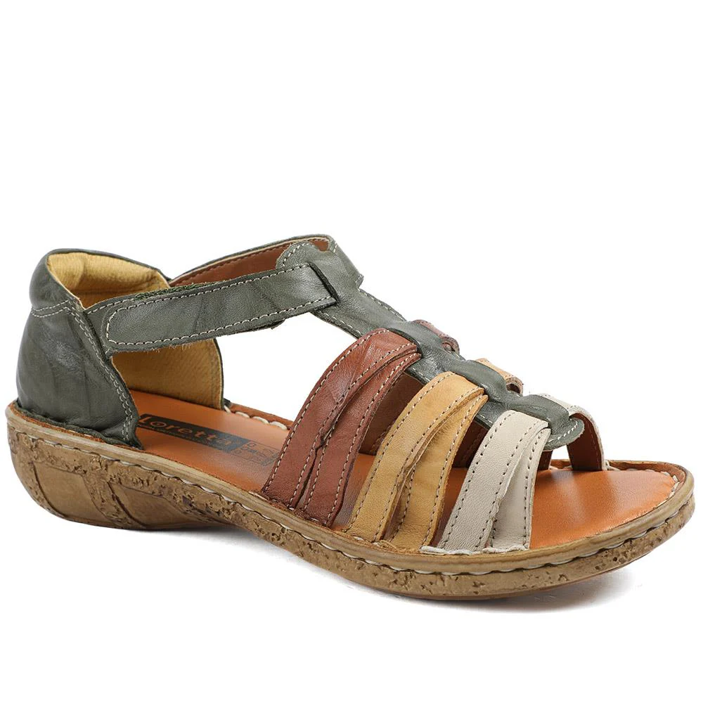 Loretta Leather Touch Fasten Sandals - HAK43000 / 329 237