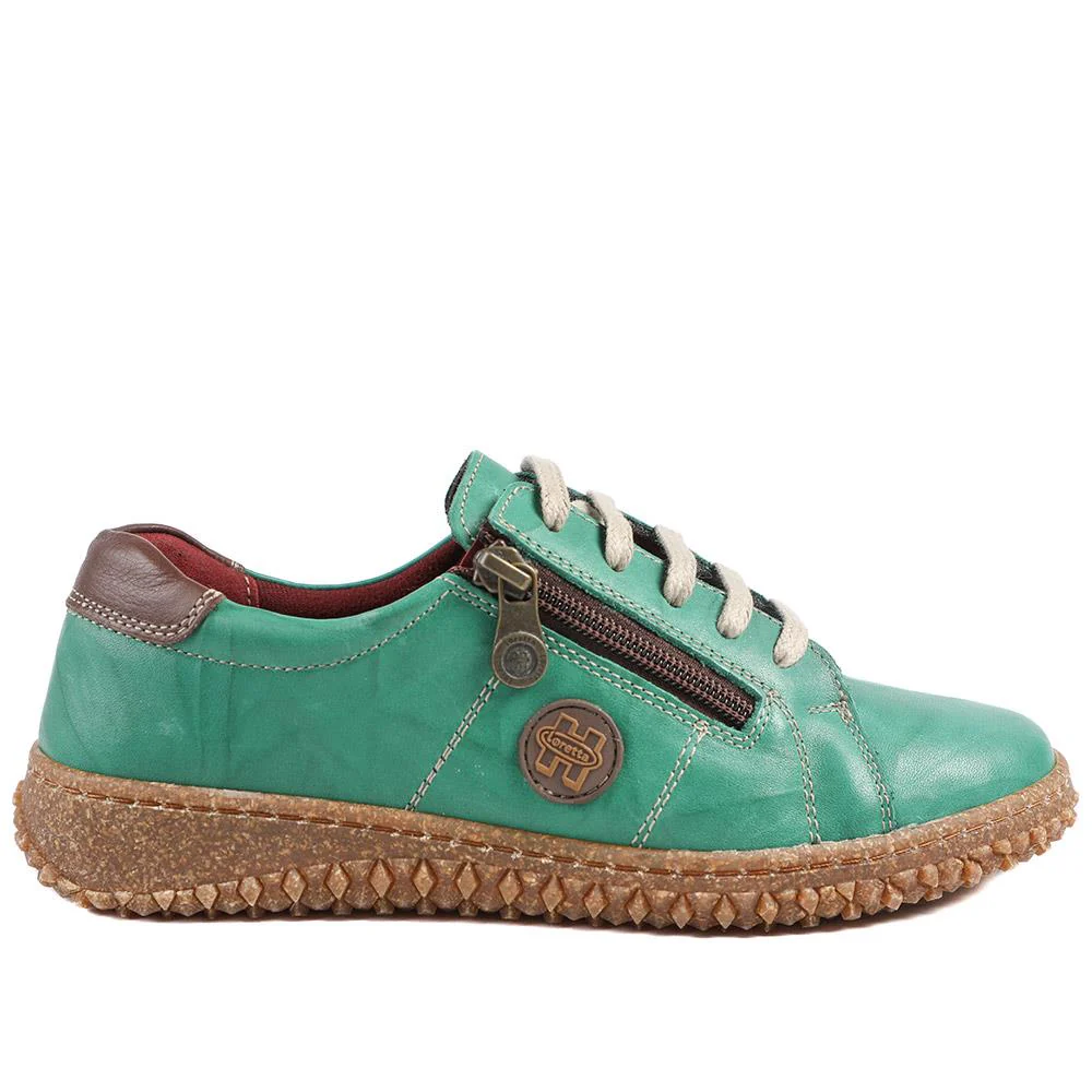 Loretta Leather Trainers - HAK38023 / 324 496 - Green - Image 2
