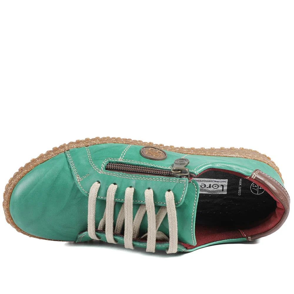 Loretta Leather Trainers - HAK38023 / 324 496 - Green - Image 4