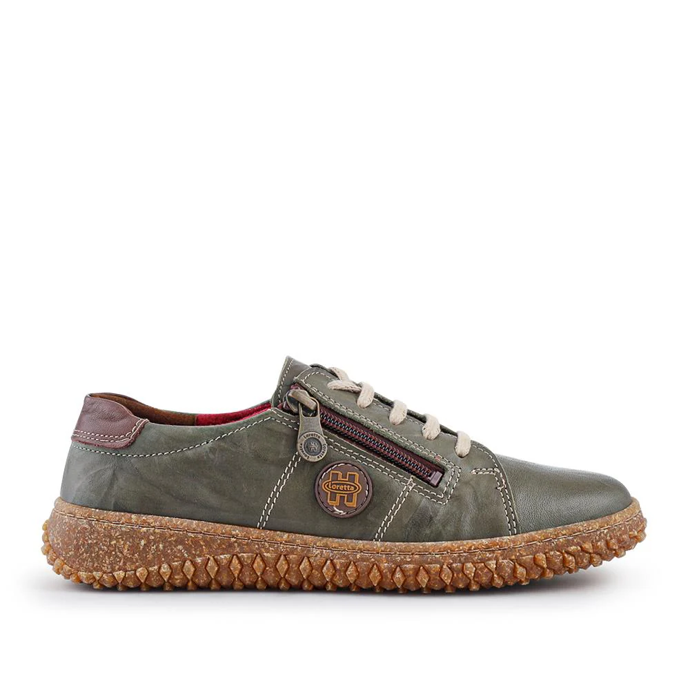 Loretta Leather Trainers - HAK38023 / 324 496 - Khaki - Image 2