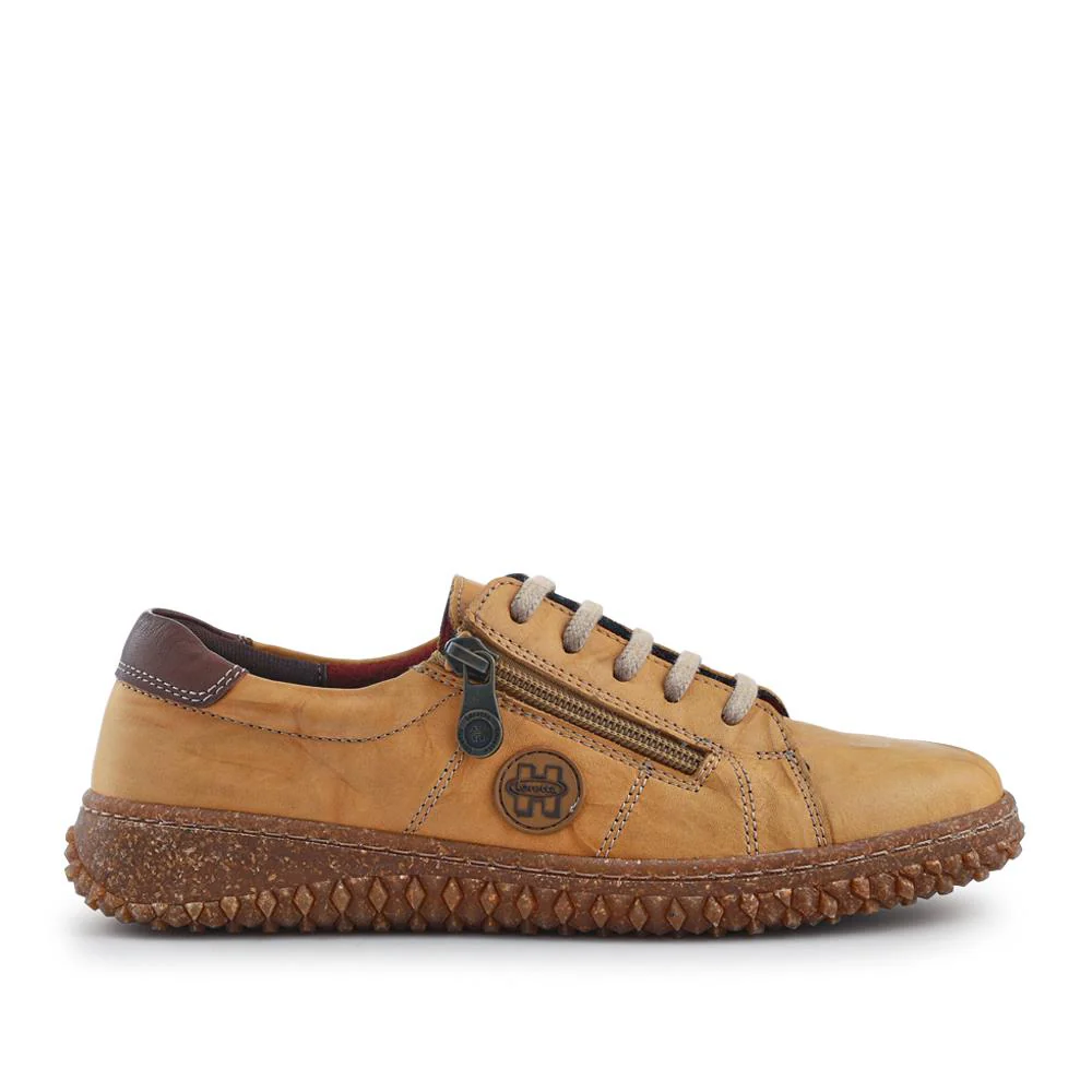 Loretta Leather Trainers - HAK38023 / 324 496 - Mustard - Image 2
