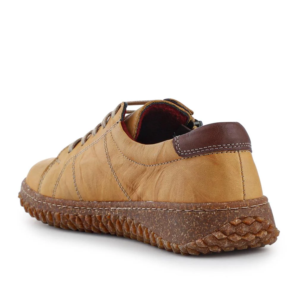 Loretta Leather Trainers - HAK38023 / 324 496 - Mustard - Image 3