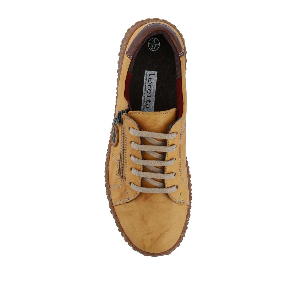 Loretta Leather Trainers - HAK38023 / 324 496 - Mustard - Image 4