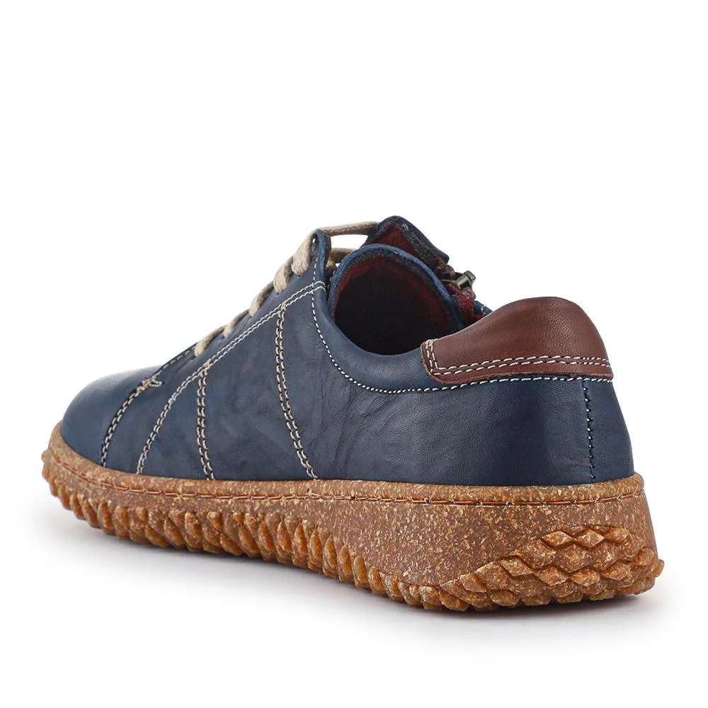 Loretta Leather Trainers - HAK38023 / 324 496 - Navy - Image 3