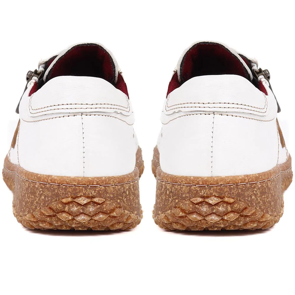 Loretta Leather Trainers - HAK38023 / 324 496 - Off White - Image 3