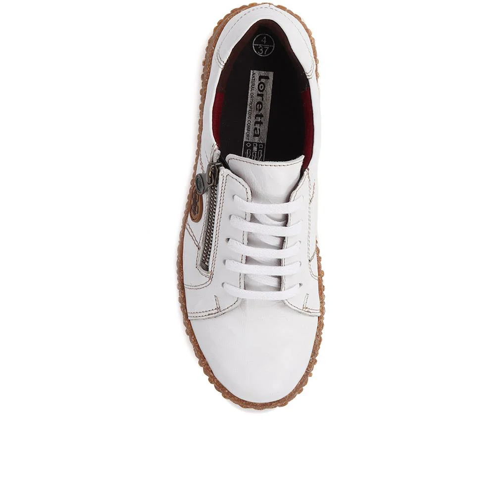 Loretta Leather Trainers - HAK38023 / 324 496 - Off White - Image 4