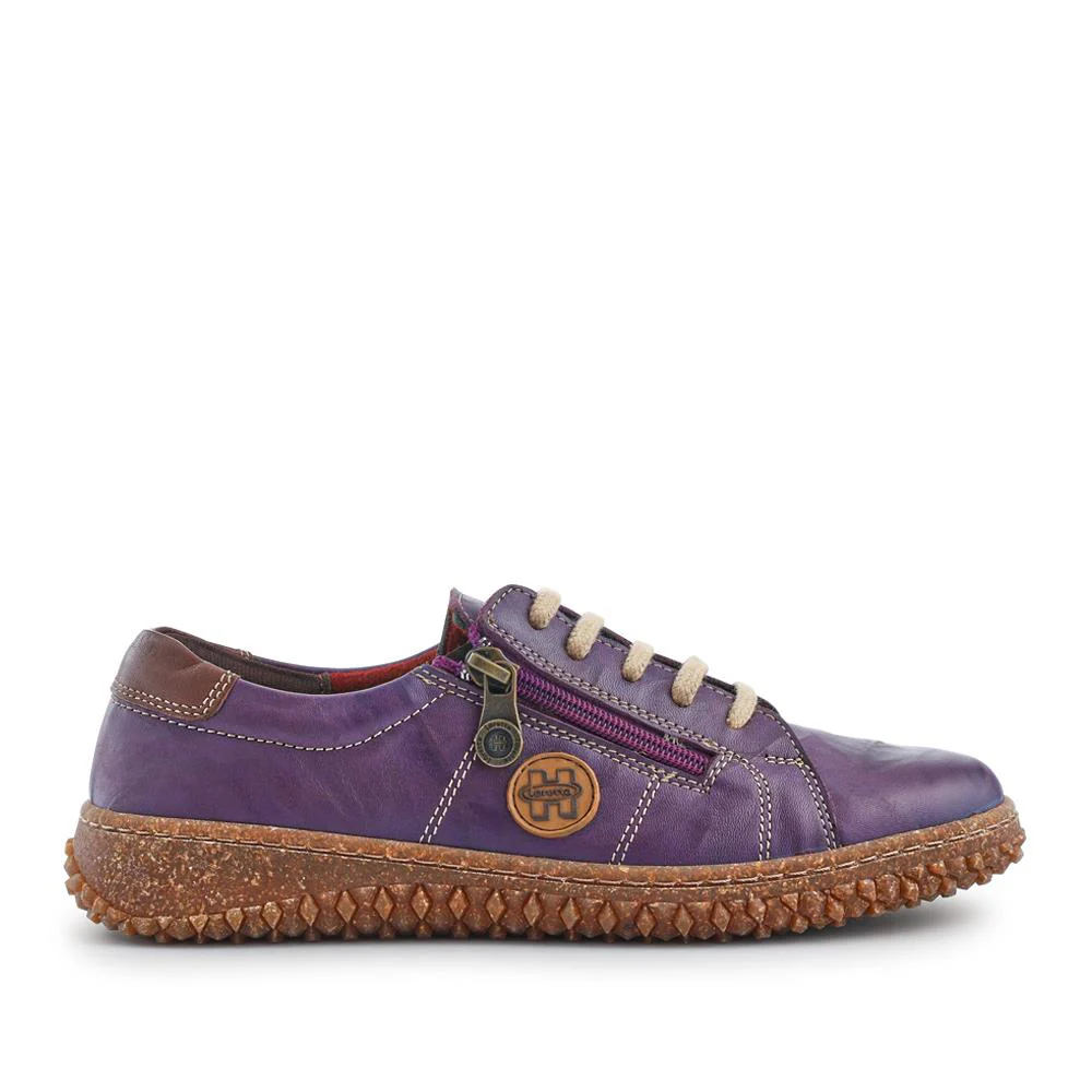 Loretta Leather Trainers - HAK38023 / 324 496 - Purple - Image 2