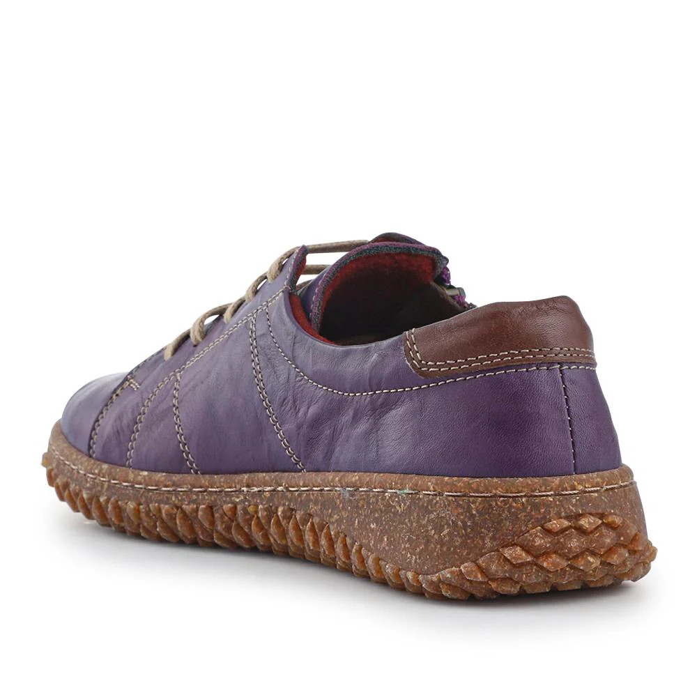 Loretta Leather Trainers - HAK38023 / 324 496 - Purple - Image 3