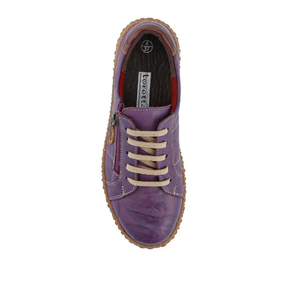 Loretta Leather Trainers - HAK38023 / 324 496 - Purple - Image 4