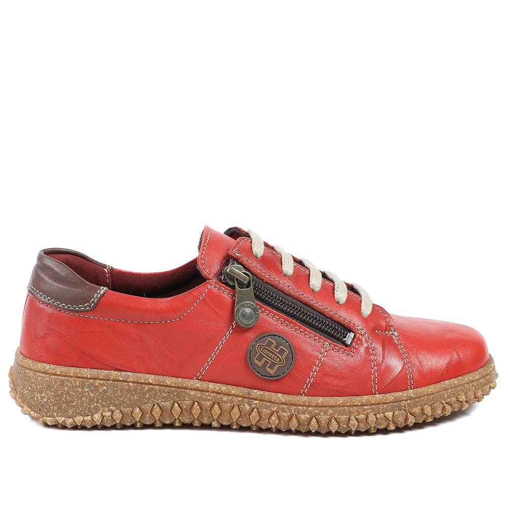 Loretta Leather Trainers - HAK38023 / 324 496 - Red - Image 2