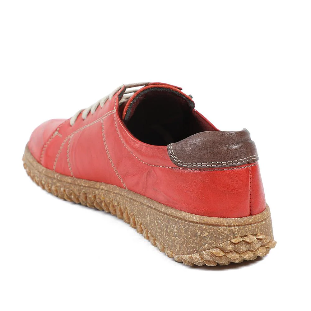 Loretta Leather Trainers - HAK38023 / 324 496 - Red - Image 3