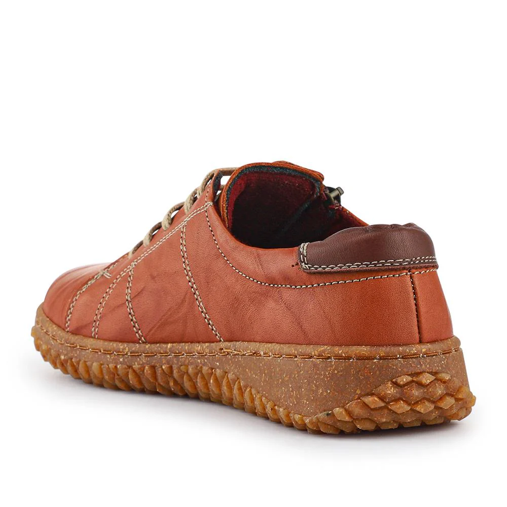 Loretta Leather Trainers - HAK38023 / 324 496 - Tan - Image 3