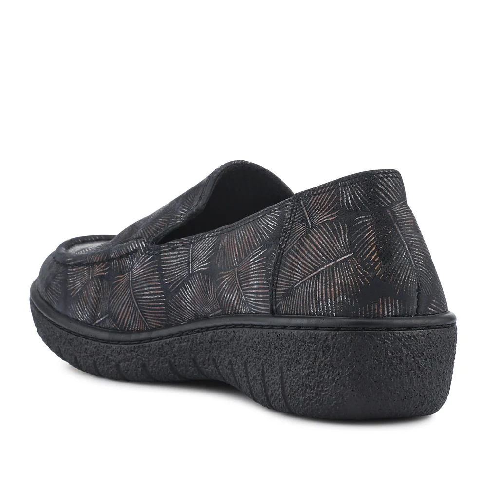 Loretta Smart Leather Loafers - HAK42002 / 327 851 - Black-Metallic Print - Image 3
