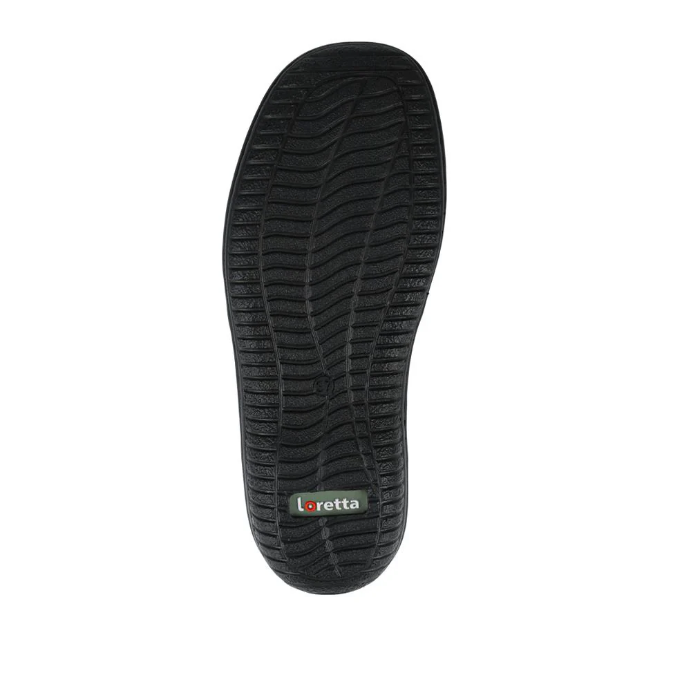 Loretta Wide Fit Leather Handmade Slip-Ons - HAK42017 / 328 589 - Black - Image 5