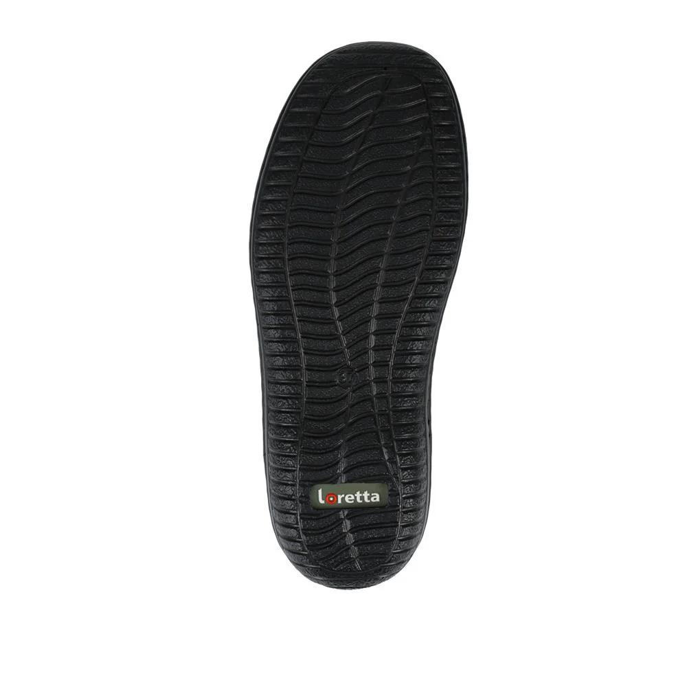 Loretta Wide Fit Leather Handmade Slip-Ons - HAK42018 / 328 590 - Black - Image 5