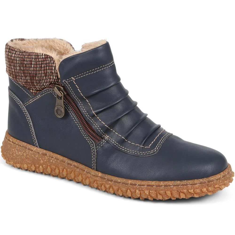 Loretta Zip-Up Boots - HAK38015 / 324 224 - Blue