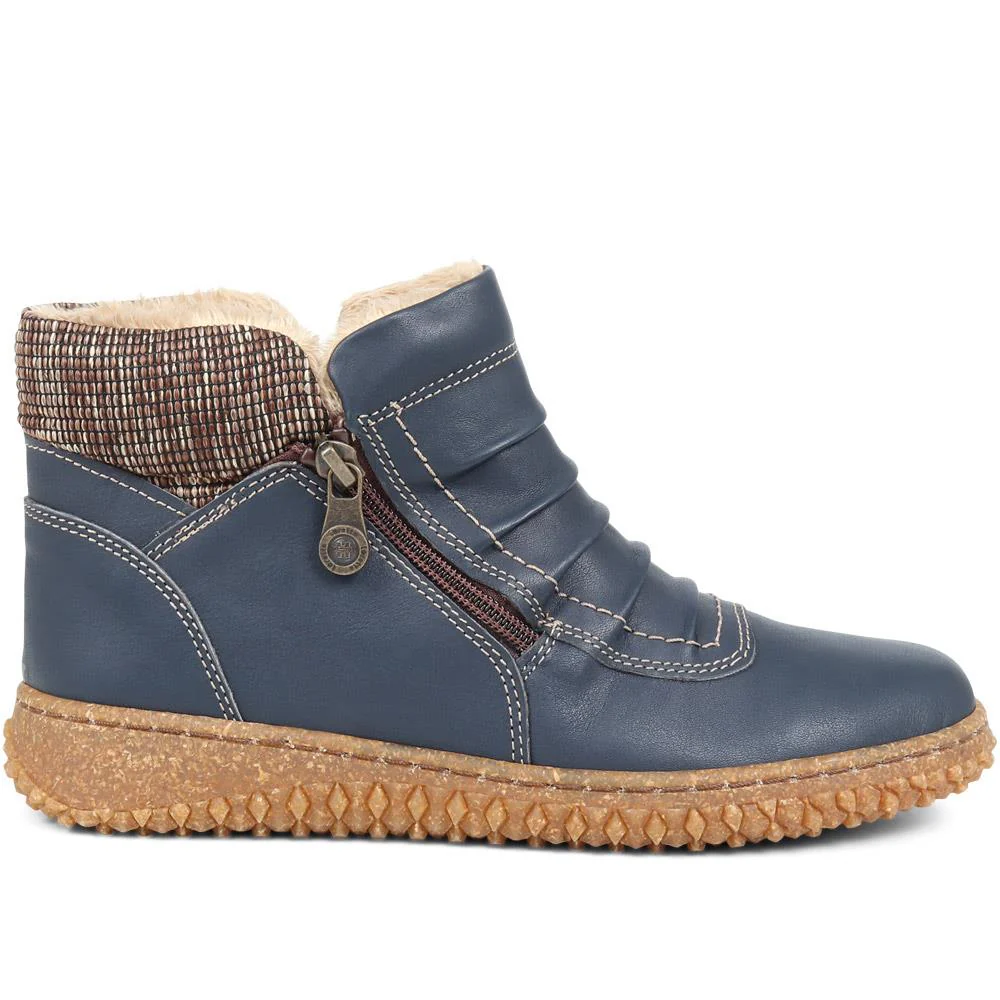 Loretta Zip-Up Boots - HAK38015 / 324 224 - Blue - Image 2