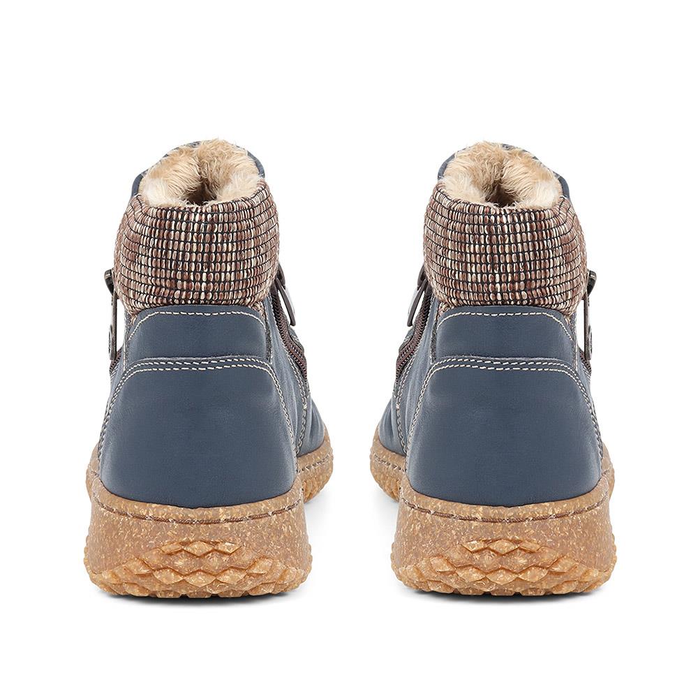 Loretta Zip-Up Boots - HAK38015 / 324 224 - Blue - Image 3