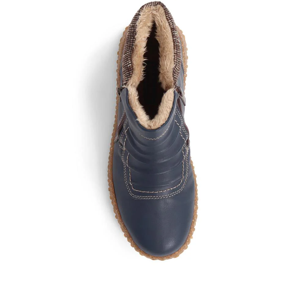 Loretta Zip-Up Boots - HAK38015 / 324 224 - Blue - Image 5