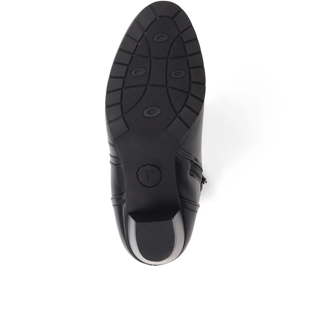 Low Heel Ankle Boots - WBINS38007 / 324 160 - Black - Image 4