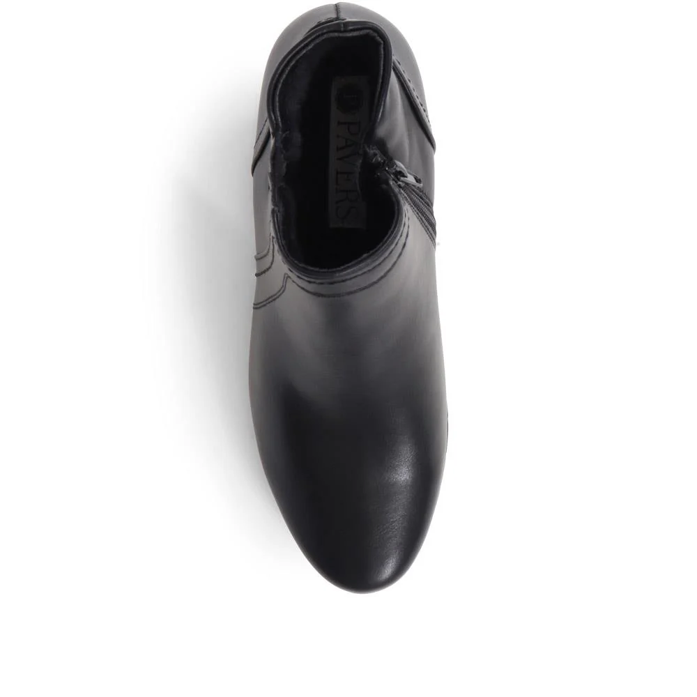 Low Heel Ankle Boots - WBINS38007 / 324 160 - Black - Image 5