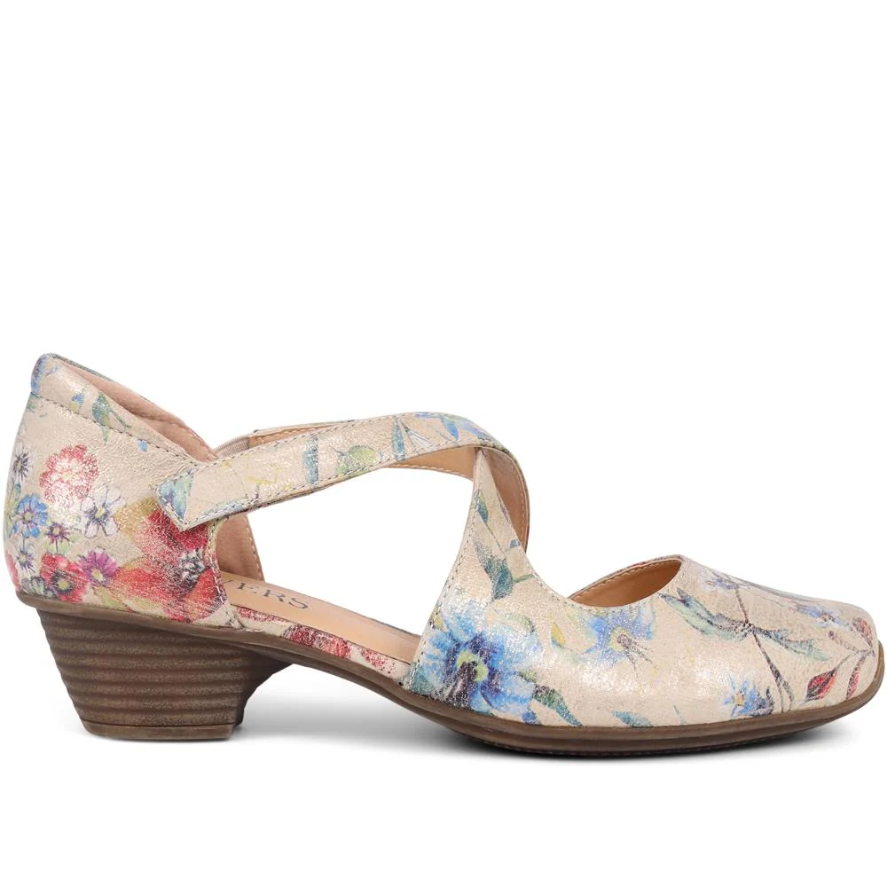 Low-Heeled Court Shoes - WBINS39078 / 325 127 - Floral - Image 2