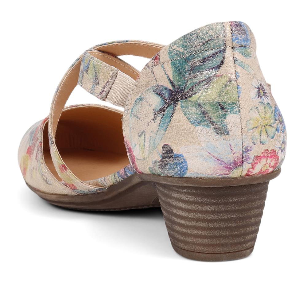 Low-Heeled Court Shoes - WBINS39078 / 325 127 - Floral - Image 3