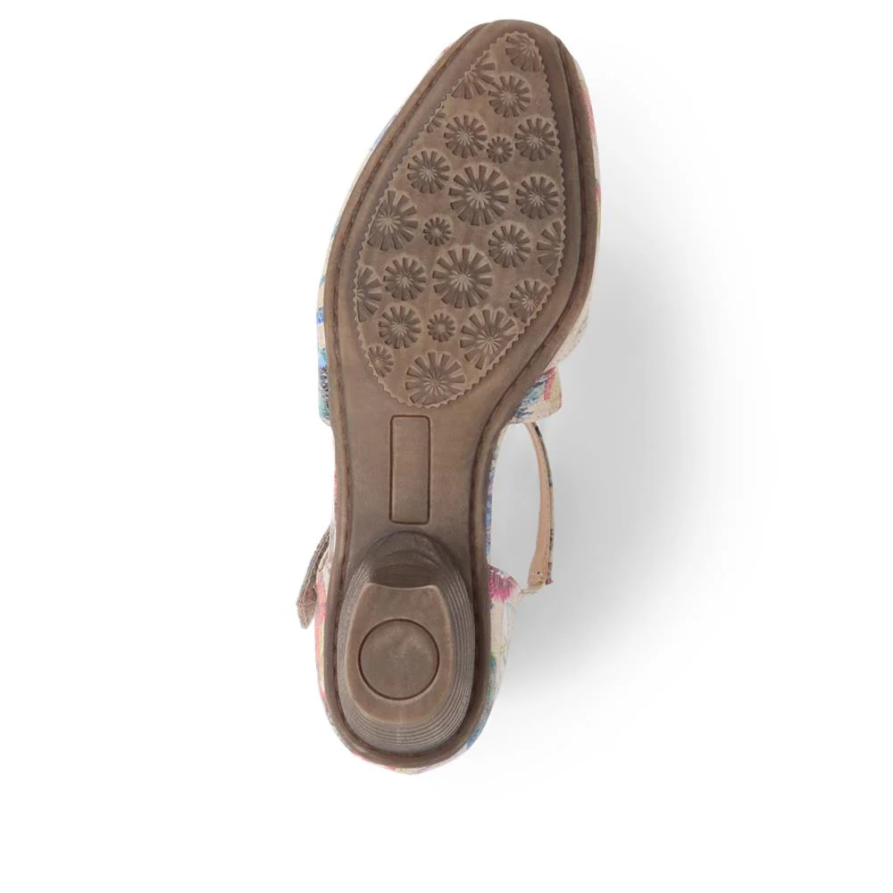 Low-Heeled Court Shoes - WBINS39078 / 325 127 - Floral - Image 4