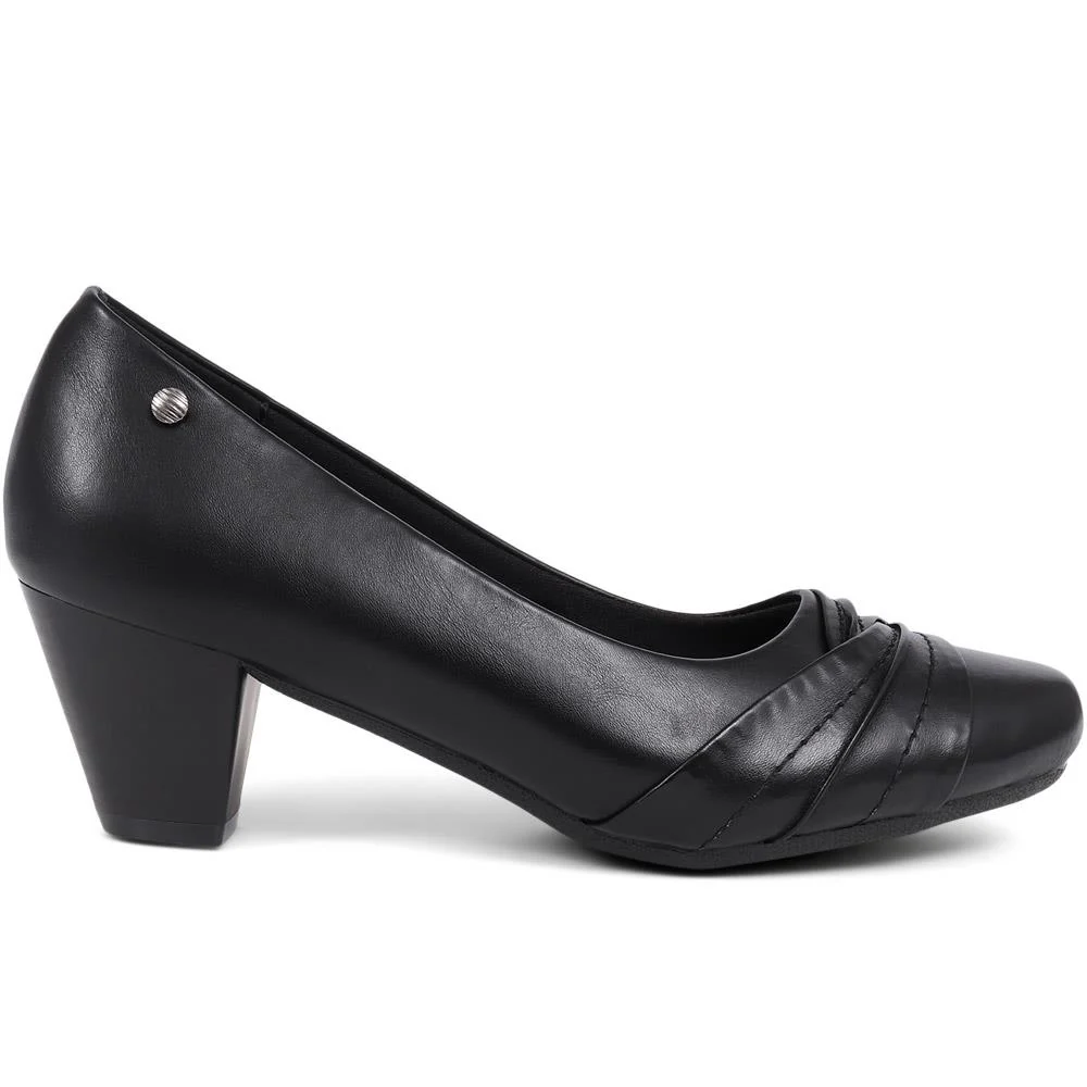 Low-Heeled Court Shoes - WK39011 / 324 955 - Black - Image 2