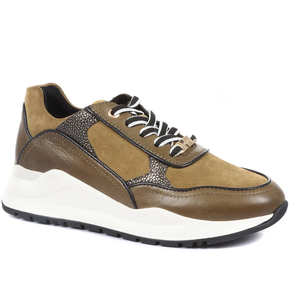 Luana-09 Leather Trainers - SINO34528 / 320 746 - Khaki Multi