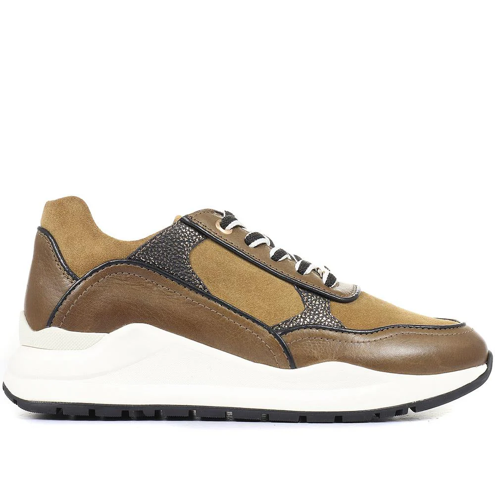 Luana-09 Leather Trainers - SINO34528 / 320 746 - Khaki Multi - Image 2